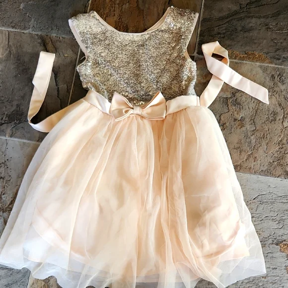 Girls Zunie Christmas/holiday/new Years Dress Size 10 - Picture 1 of 7